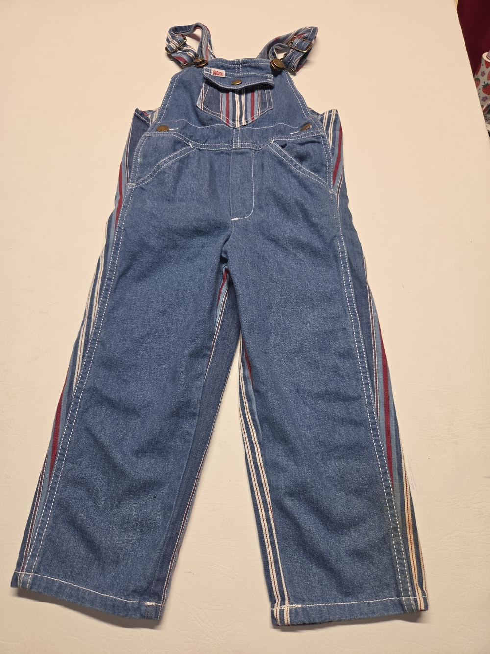 Liberty Denim Overalls vintage Kids over alls 4t striped back
